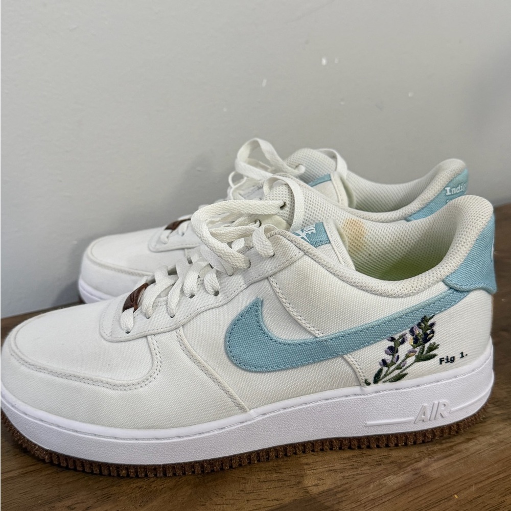 Nike Air Force 1 Indigo Botanical Embroidered Women’s Size 10.5